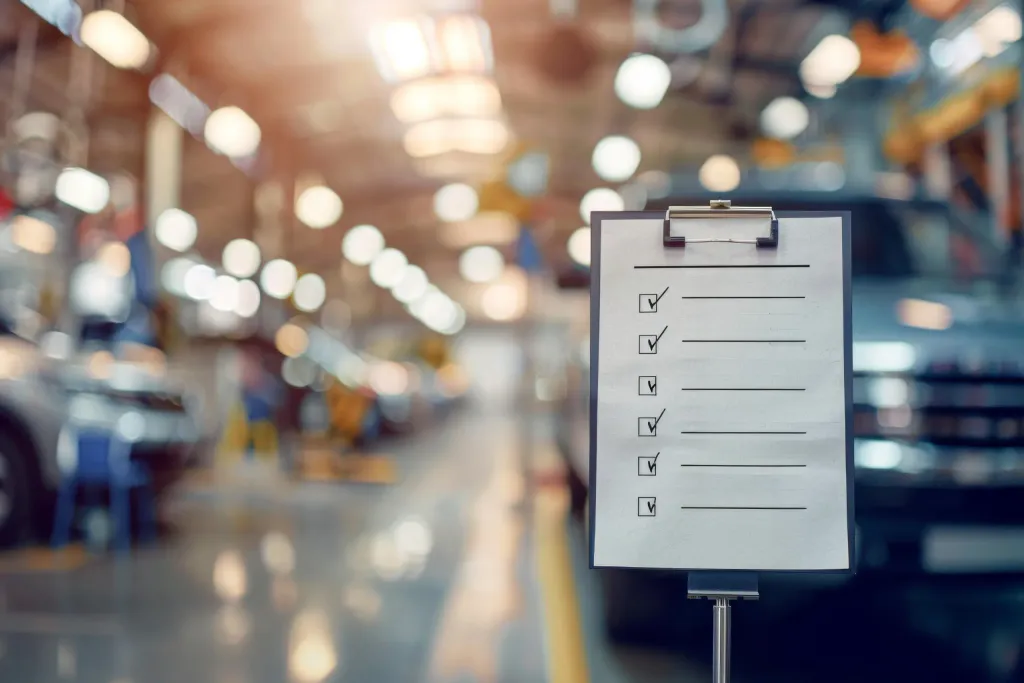 Technical control checklist